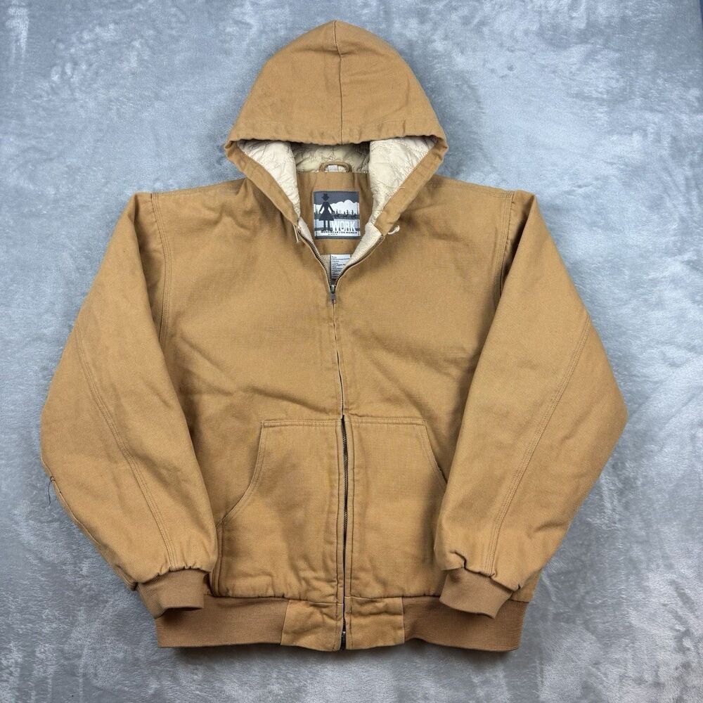 Vintage Roper Workwear For Women Brown Duck Canvas Hooded Jacket XL